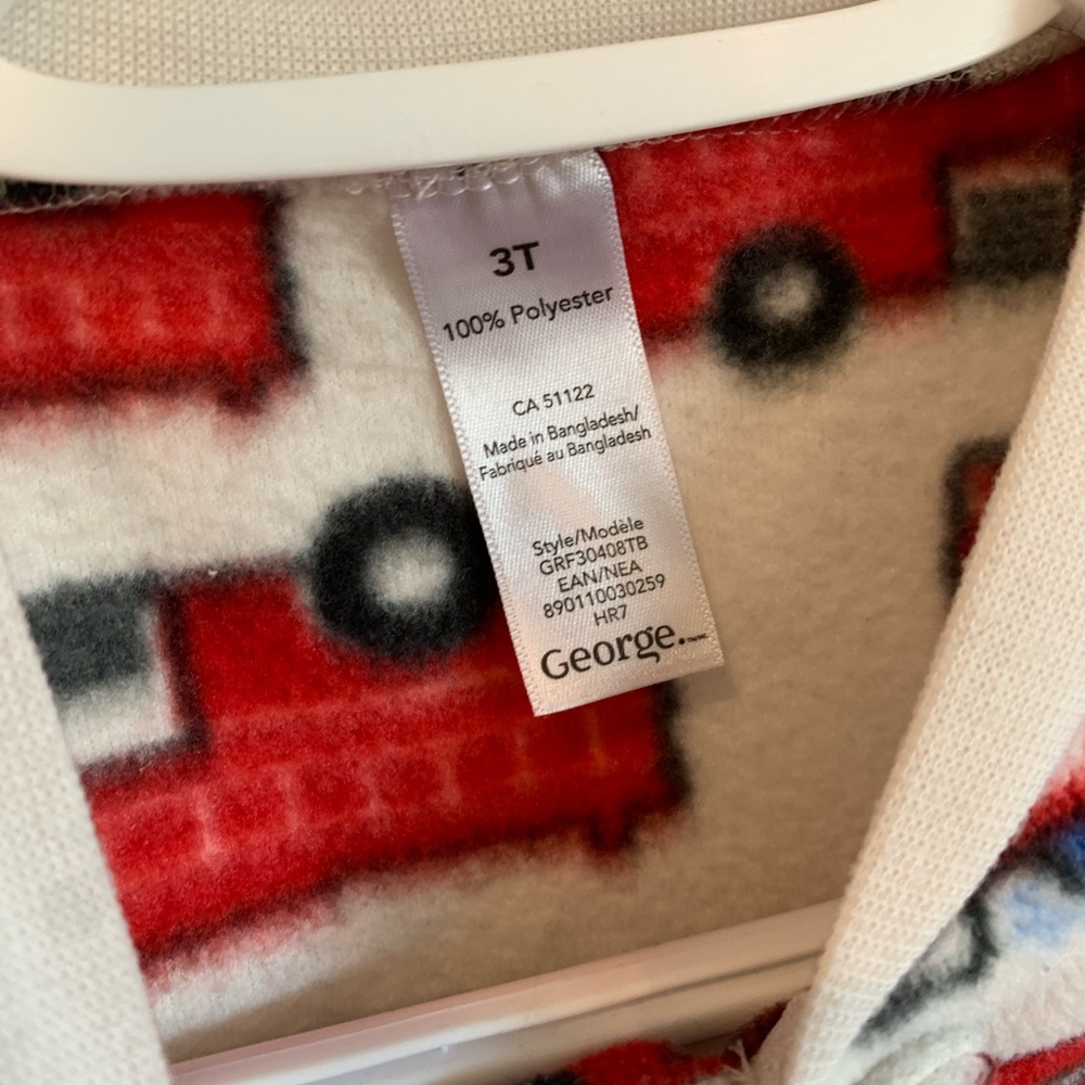 George | Fleece Fire Truck Pyjamas - Picture 3 of 4